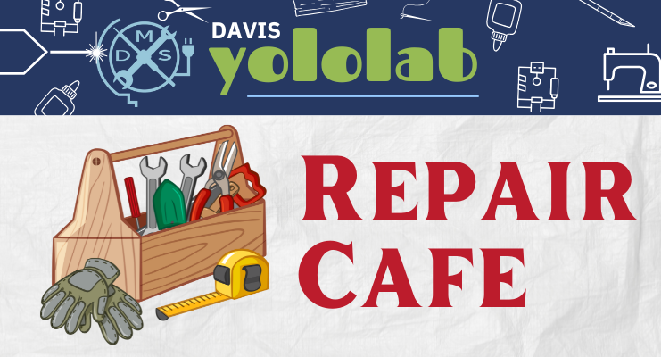 Davis Yololab logo header over cartoon wooden toolbox and the text 