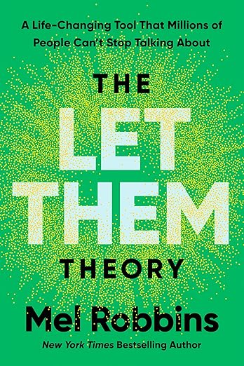 The Let Them Theory in bold text over a bright green background with yellow specks.