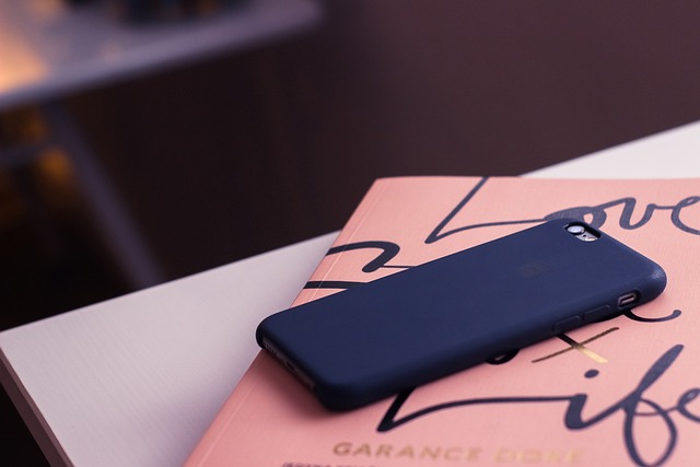 phone with book